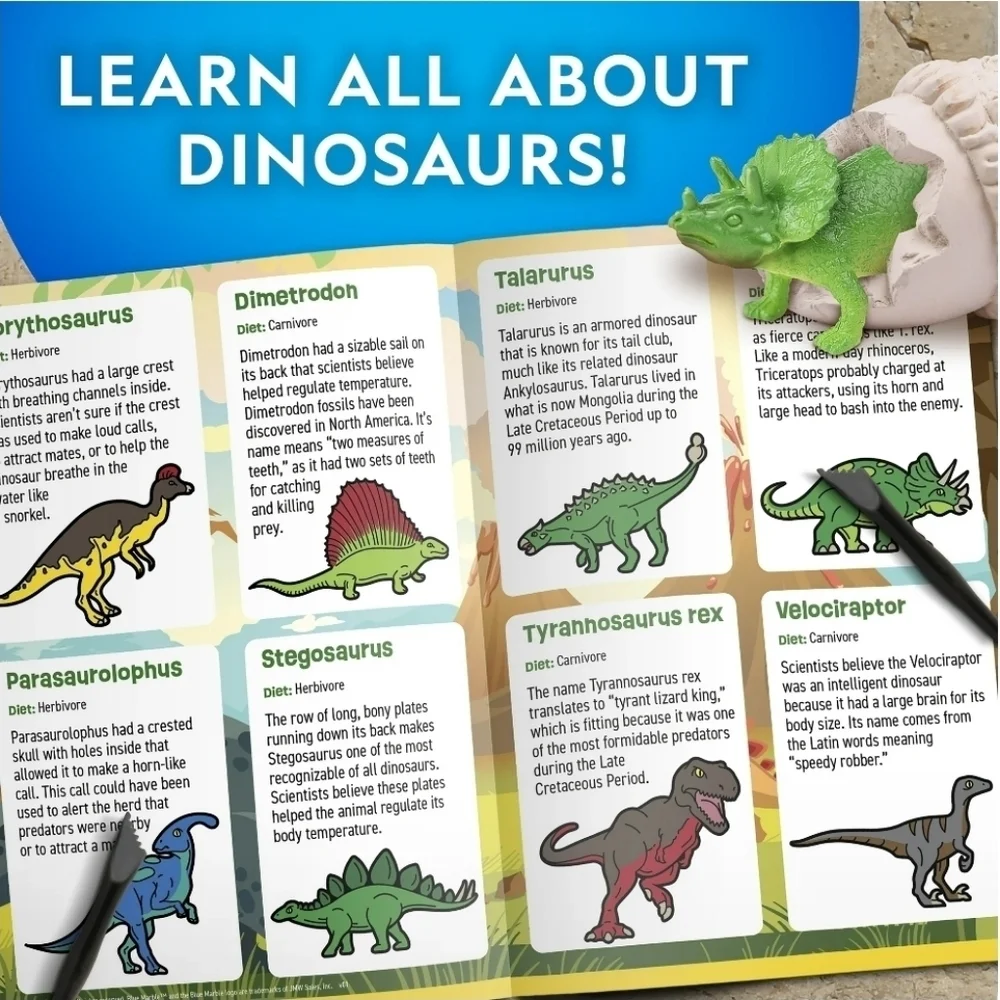 New National Geographic Dino Egg Dig Kits 12 Dinosaur Egg Dig Bricks, 12 Figure